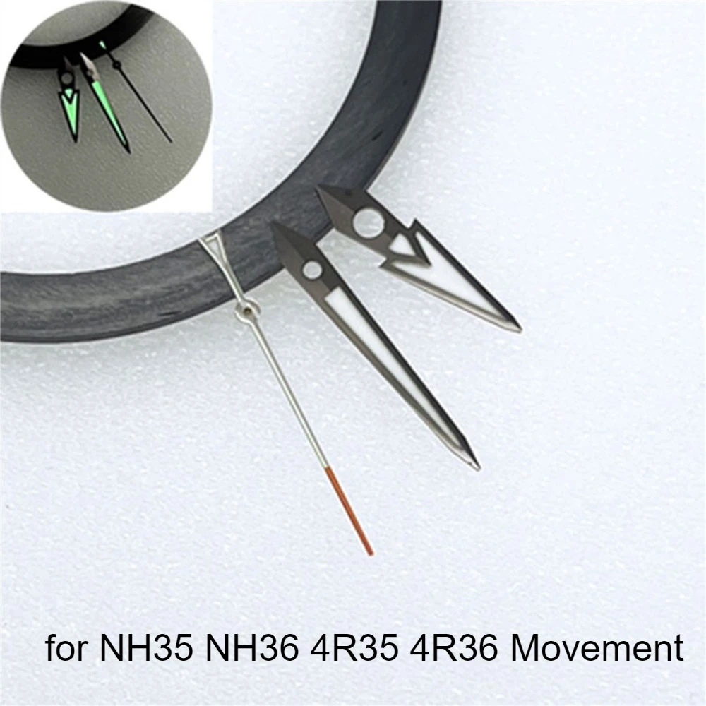 Суперзеленые светящиеся стрелки для часов NH35 NH36 4R35 4R36 модифицированные