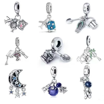 2022 100% 925 Sterling Silver Disney Charm Beads for Original Pandora Bracelets. Women's Birthday Boutique Fashion Jewelry