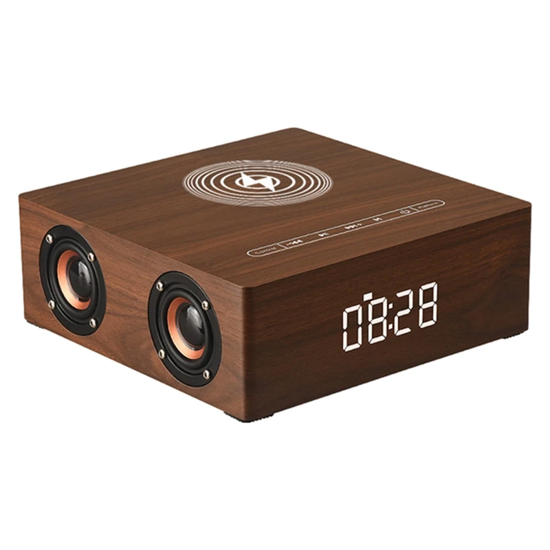 Multi-Function Wireless Charger Alarm Clock Bluetooth Speaker Suitable Stereo Player Surround Sound