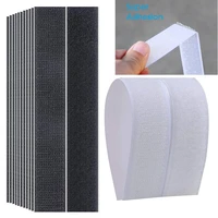 1m 16 50mm wide strong self adhesive hook and loop fastener tape nylon sticker magic sticker adhesive with glue black white diy