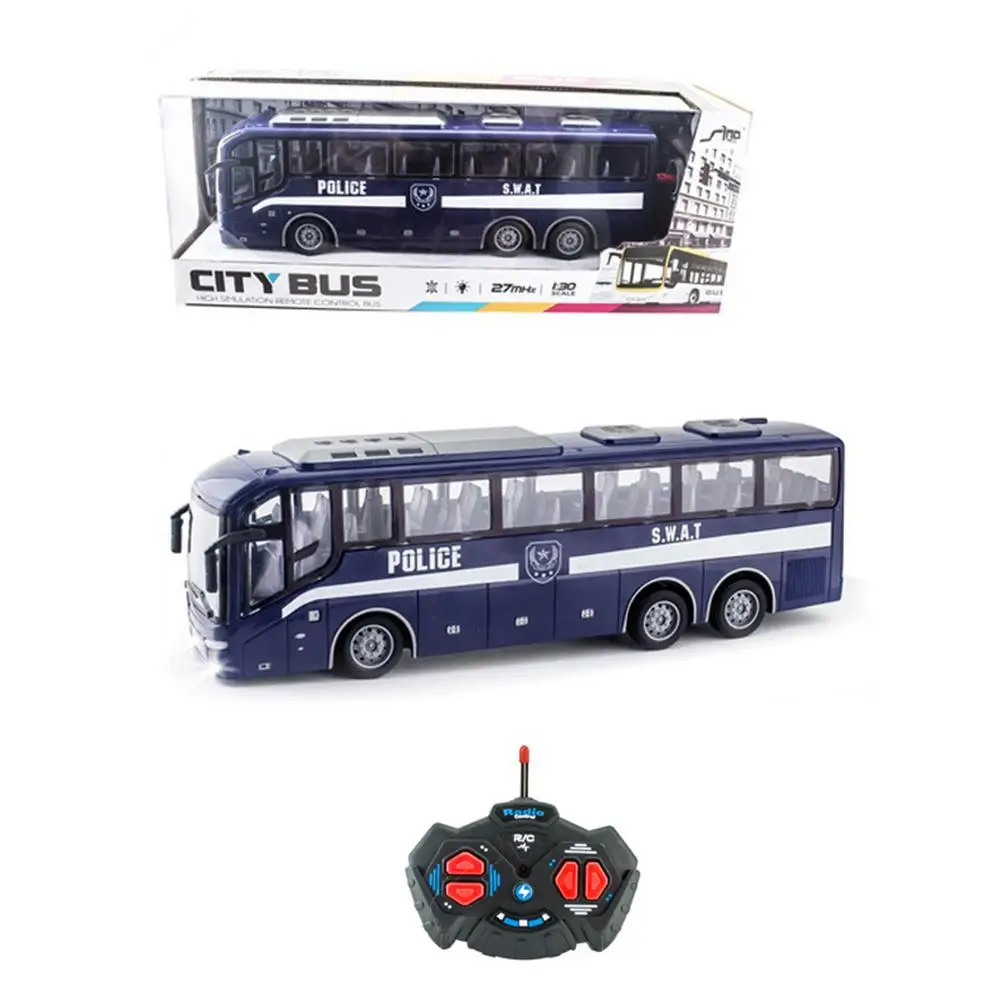 With Light Tour Bus School Car Radio Controlled Machine Toys For Boys Kids Gift K4a5