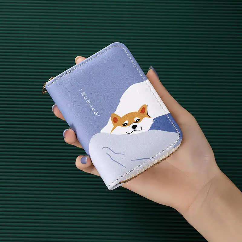 Женские кошельки Kawaii с изображением животных кожаная сумка держателем для карт