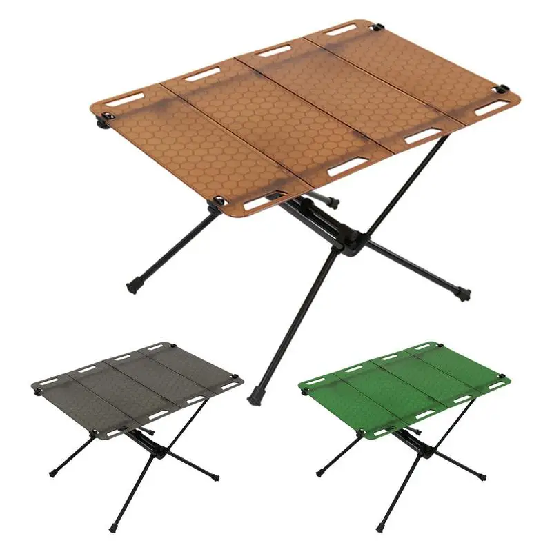 

Folding Picnic Table Aluminum Alloy Fold Up Camp Tables Multifunctional Folding Table Lightweight For Camping Picnic Survival