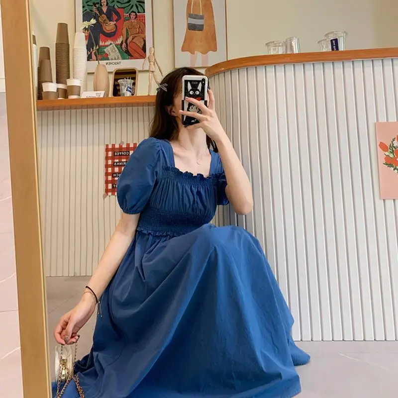 Дешевые платья в стиле ретро элегантное платье с пышными рукавами Y2K длинные юбки