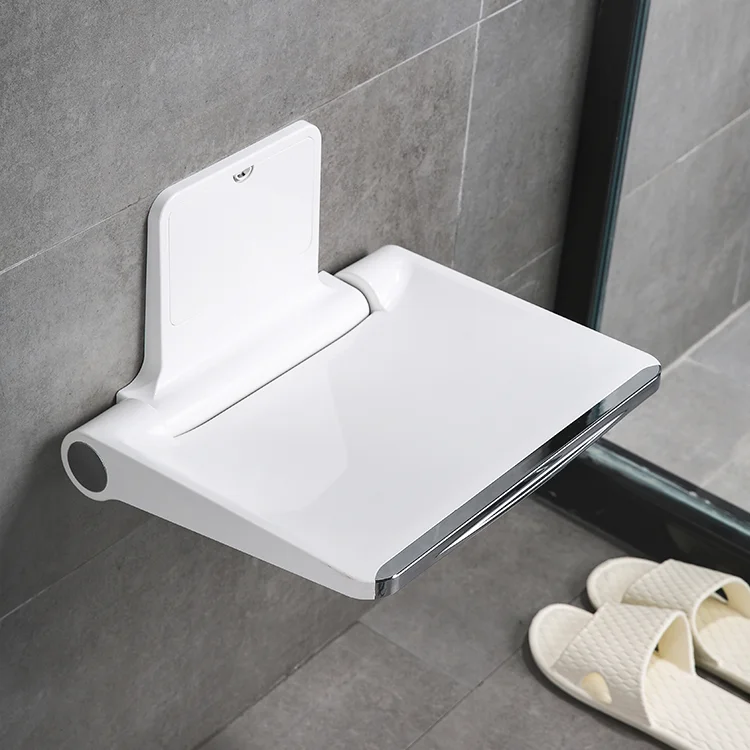 

Wall Mounted Shower Chair Toilet White Bathroom Design Stool Shower Chair Relaxing Elderly Cadeiras De Banho Home Improvement