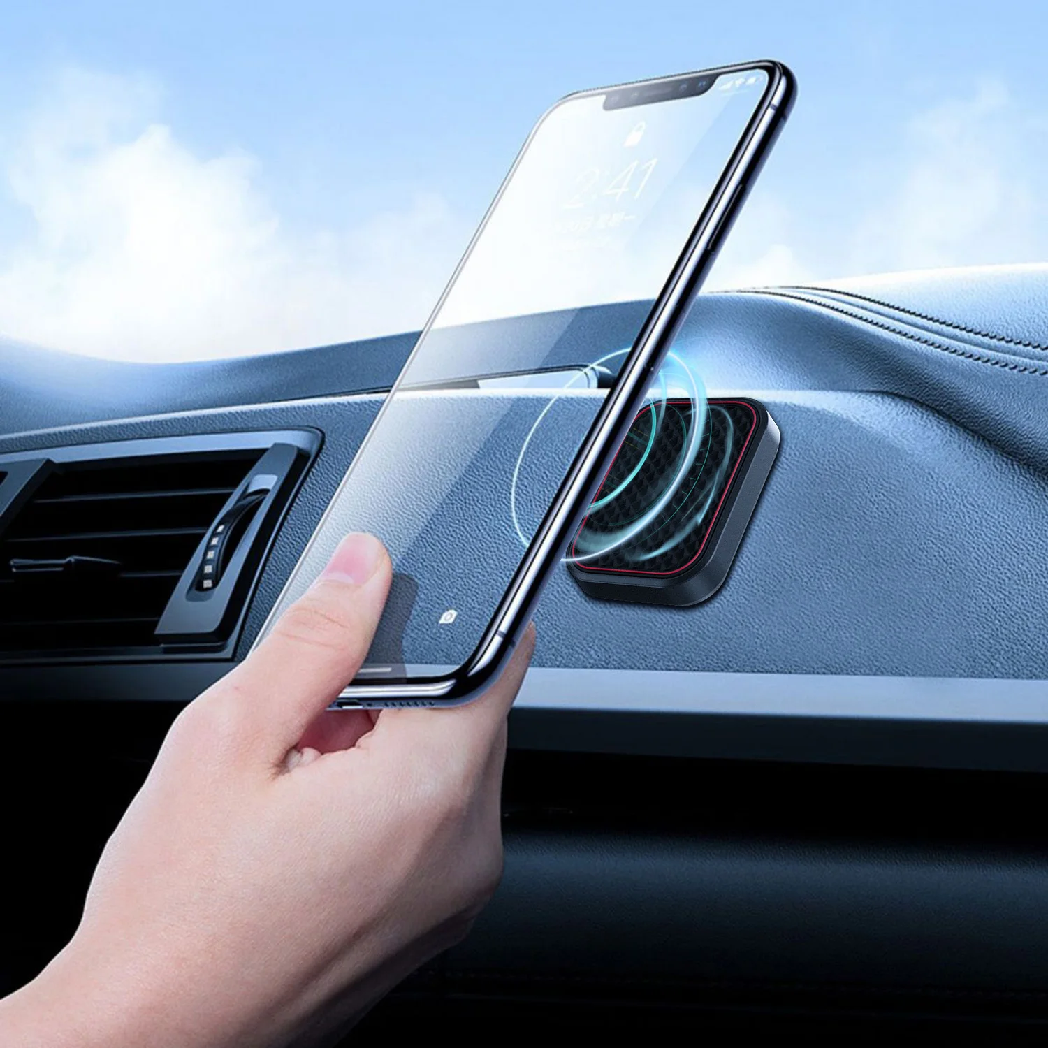 

2PCS Magnetic Car Phone Holder Portable Magnet Mount Mobile Cell Phone Stand GPS Support For iPhone 13 12 Xiaomi Huawei Samsung