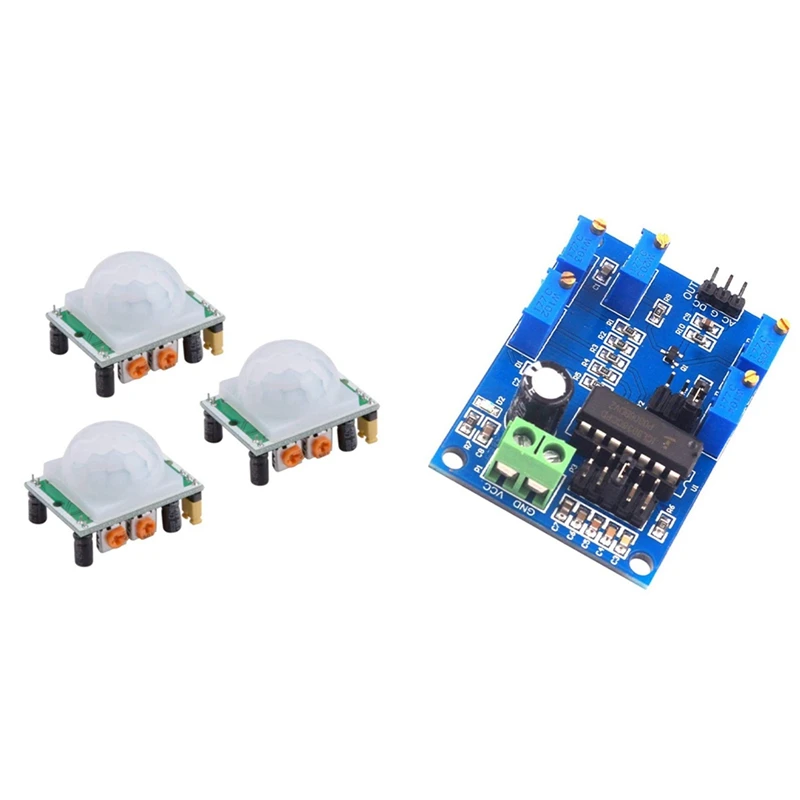 

3Pcs For HC-SR501 PIR Motion Sensor Detector Module & 1X ICL8038 Medium Low Frequency Signal Source Sine Wave Module