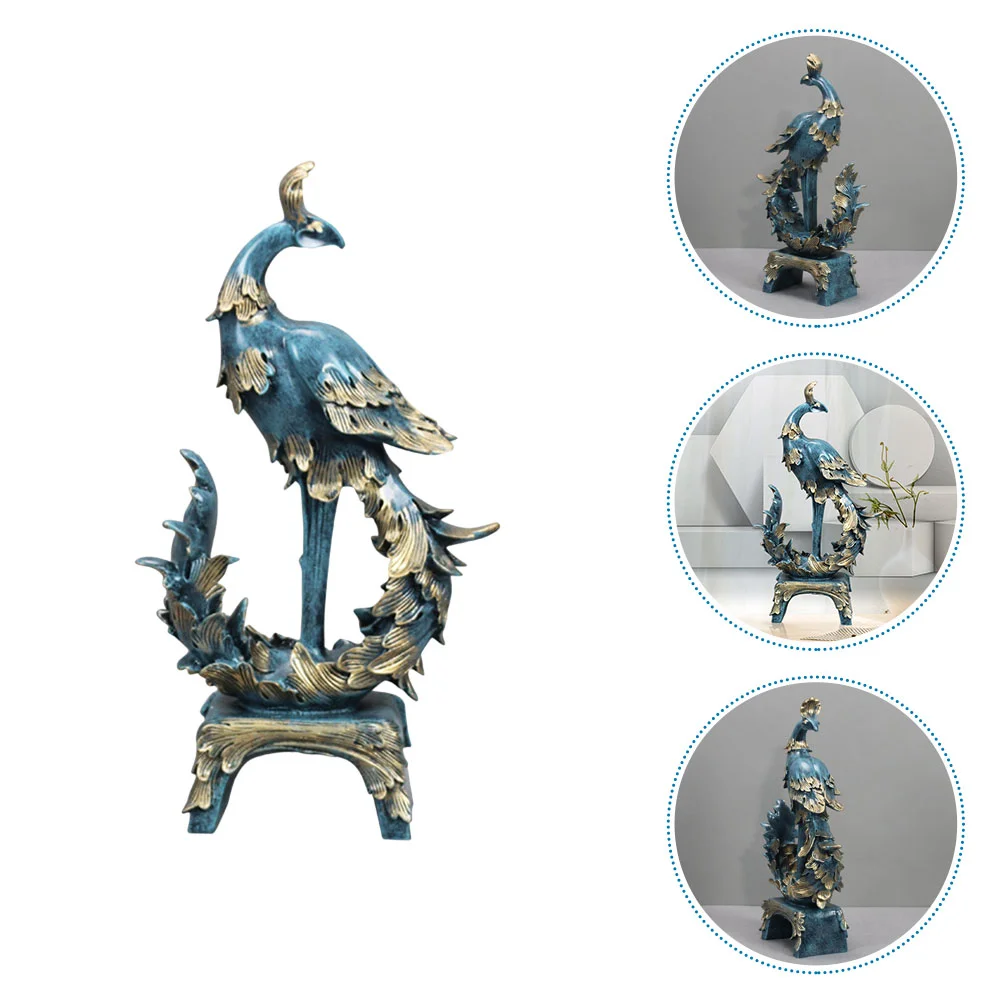 

Phoenix Statue Home Decor Adornment Resin Desktop Standing Figurine Simulated Figurines Animalsculpture Adorn Model