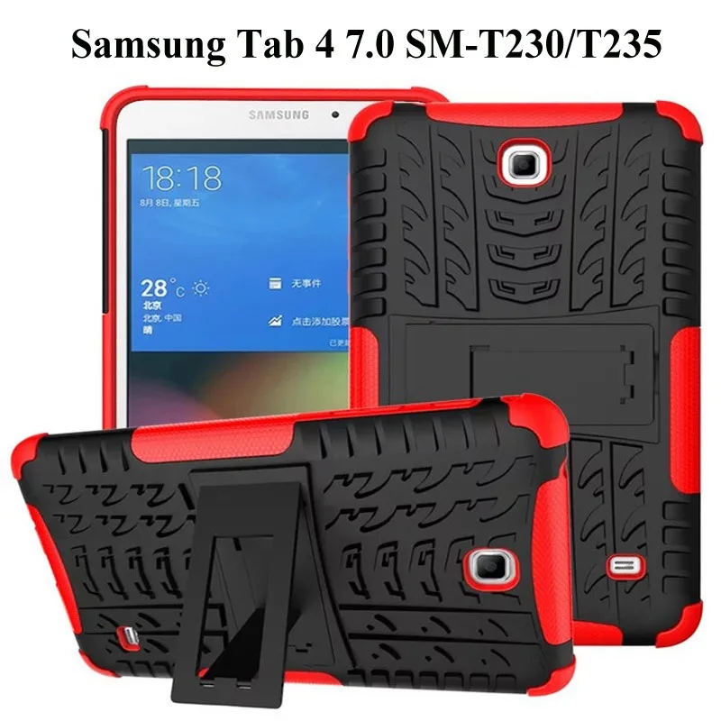 

Hot shockproof Heavy Duty case For Samsung Galaxy Tab 4 7.0 SM-T230 T235 T231 Rugged Hybrid Tablet Protective Case +Film+Pen