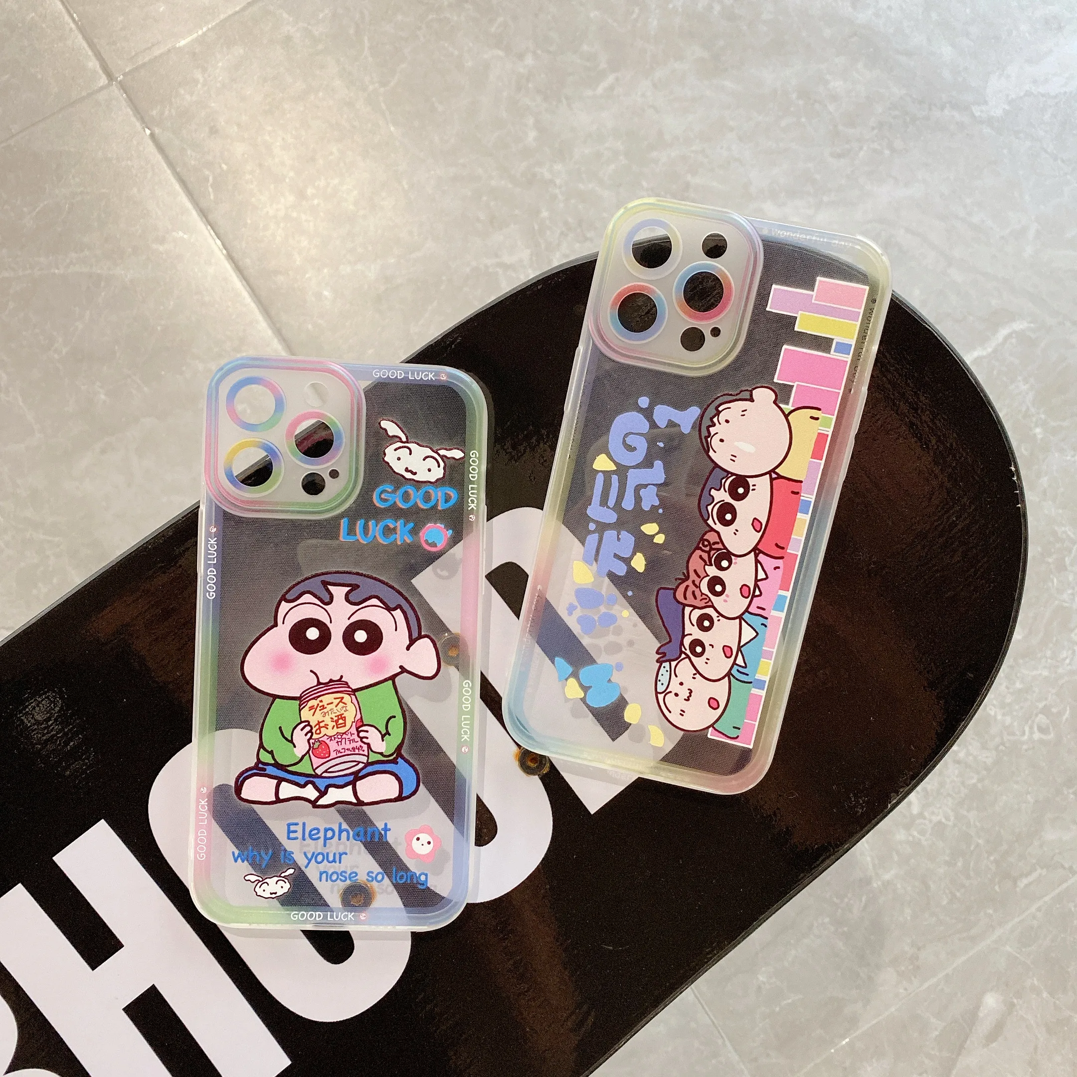 

Japan cartoon Crayon Shin-chan Shiro Phone Case For Iphone 11 12 13 Pro Max Mini X Xs Xr 7 8 Plus SE 2020 Soft Transparent Cover