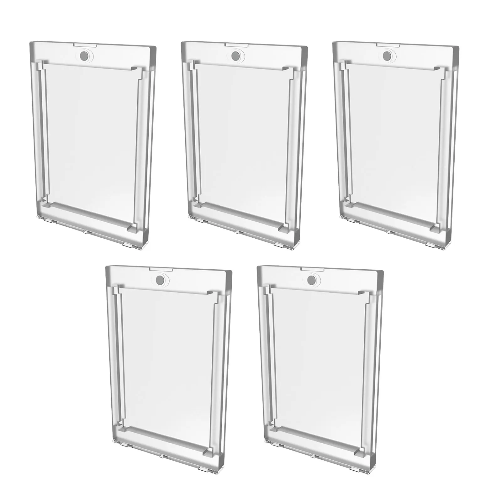 

5pcs Home PS Display Case Basketball Rectangle Transparent Magnetic Yugioh UV Proof Collection Game Trading Card Holder Durable