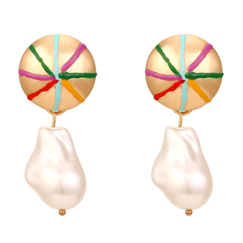 

Exaggerated Retro Baroque Pearl Earrings