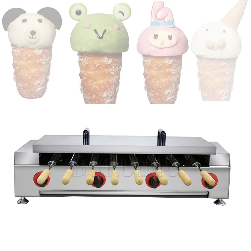 

Electric Kurtos Kalacs Oven Machine Commercial Donut Ice Cream Cone Maker Chimney Cake Bread Grill Machine