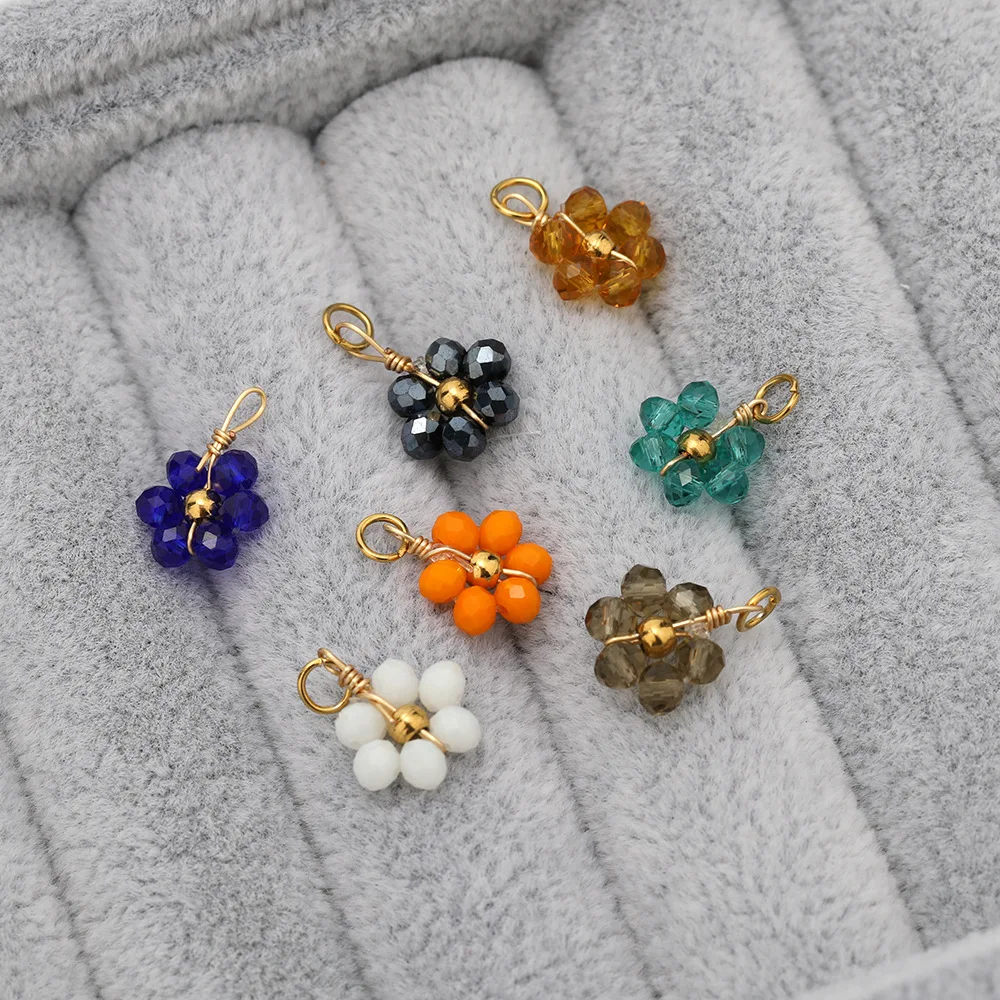 

Подвески в виде цветка из нержавеющей стали для самостоятельного изготовления ювелирных изделий, 20 шт.