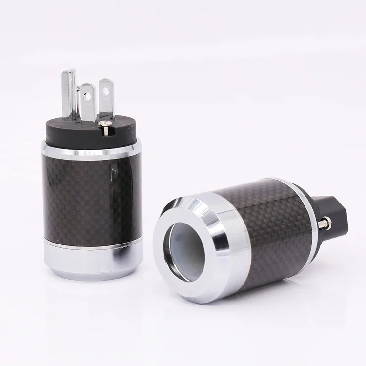 Шнур питания с родиевым покрытием вилки переменного тока из углеродного волокна