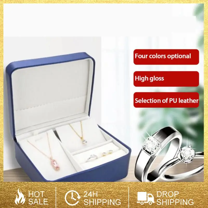 

Набор украшений из матовой кожи, складной квадратный бокс с откидной крышкой, 15 х14х7 см, с органайзером для хранения и демонстрации ювелирных изделий