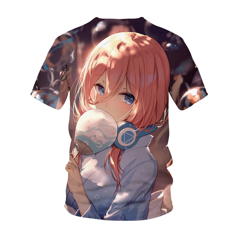 

T-Shirt à col rond pour hommes et femmes,imprimé en 3D,Anime Kawaii, Streetwear, à la mode,Harajuku,pour enfants,garçon et fille