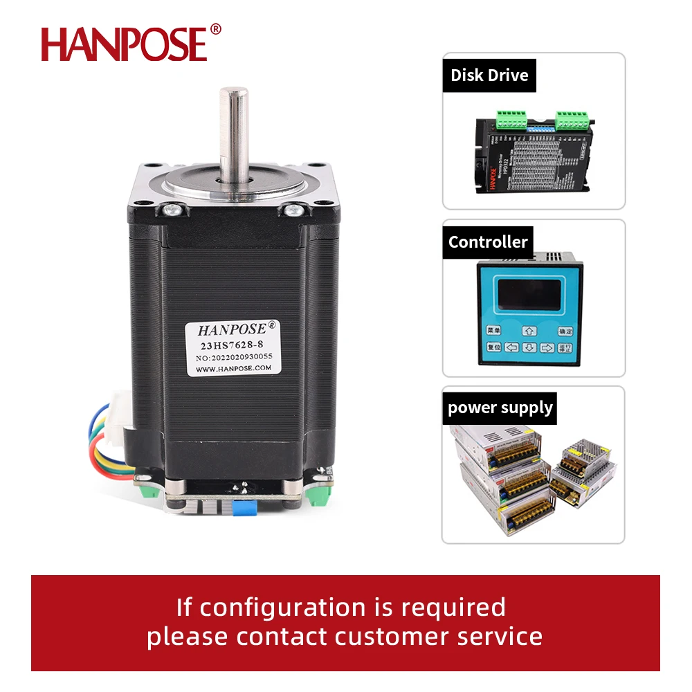 23HS7628-DRV NEMA23 Шаговый двигатель 2 8 А Четырехпроводной шаговый с микро-задним