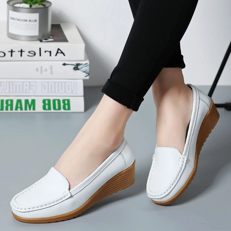 

Women Flats Fashion Heels Women Shoes Plus Size Moccasins Woman Shoes Casual Slip on Nurse Women Loafers Zapatos De Mujer