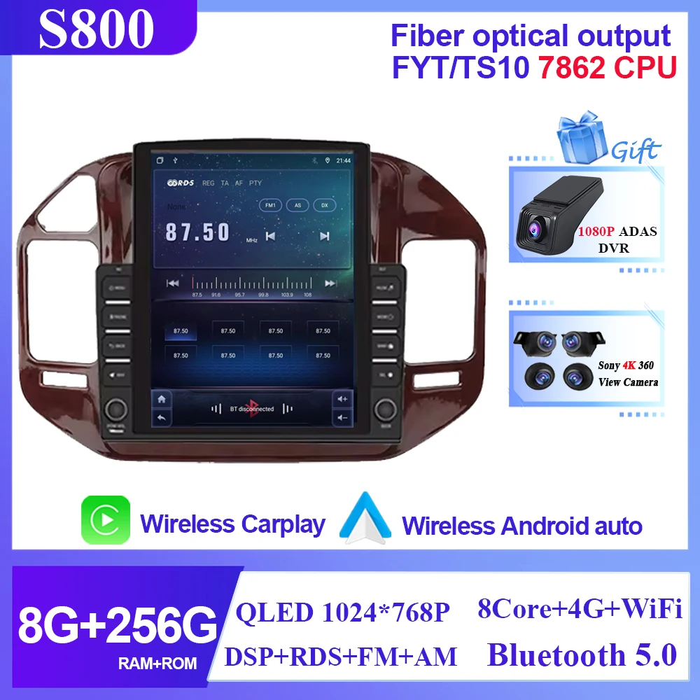 

9,7 "Android 14 для Mitsubishi Pajero V73 V77 V68 V75 1997-2011 Тип автомобильного радио Мультимедийный видеоплеер Навигация GPS