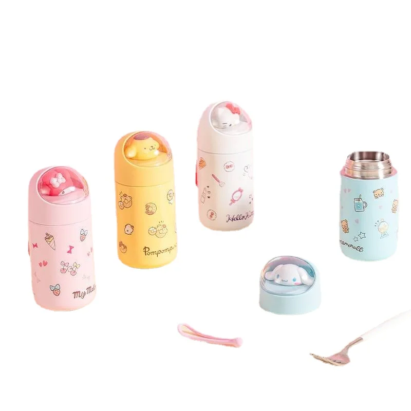 Cartoon anime Yugui dog KT cat sanrios cinnamoroll my melody kids kawaii cute thermos cup stainless steel thermos thermos