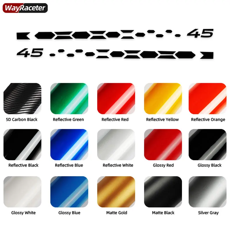 2 шт. GTI Clubsport 45 стильная дверь боковые полосы юбка наклейка для VW Volkswagen Golf 8 MK8 2020 2021