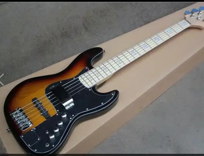 

Заводская изготовленная на заказ новая 5-струнная активная бас-гитара sunburst электрическая бас-гитара 67