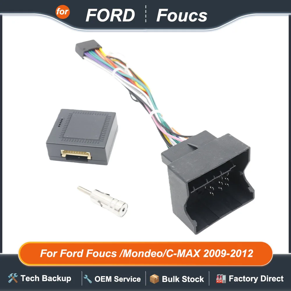 Фото Для Ford C-Max/Fiesta/Focus II/Fusion/Kuga/Mondeo/S-Max/Transit: 2 DIN Android-ресивер с 16-контактным жгутом проводов CANBus №3