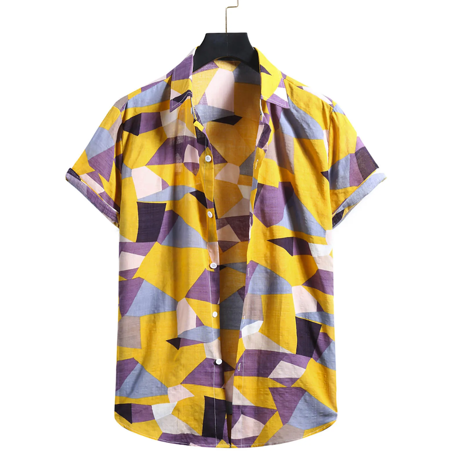 

Мужская блузка на пуговицах, стильная рубашка с одним рукавом