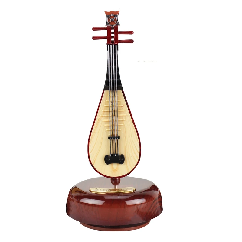 

Музыкальная шкатулка с китайской люткой, Классическая Музыкальная шкатулка с вращающимся основанием, миниатюрное украшение, подарок