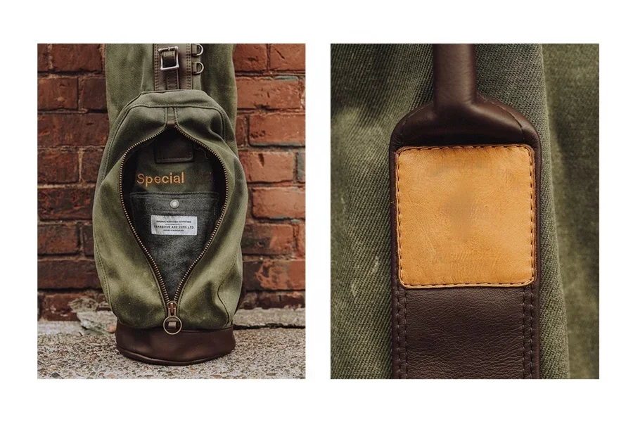 Античная кожаная и вощеная Холщовая Сумка для гольфа