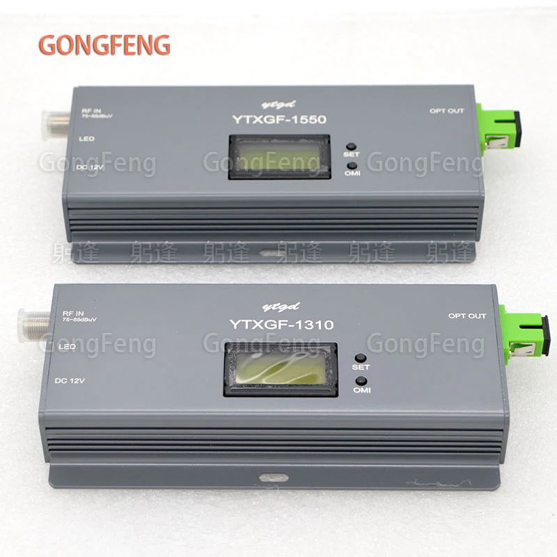 FTTH Indoor Optical Fiber Transmitter1310/1550nm CATV Optical Transmitter SC/APC Connector RF Input With LCD Display Wholesale