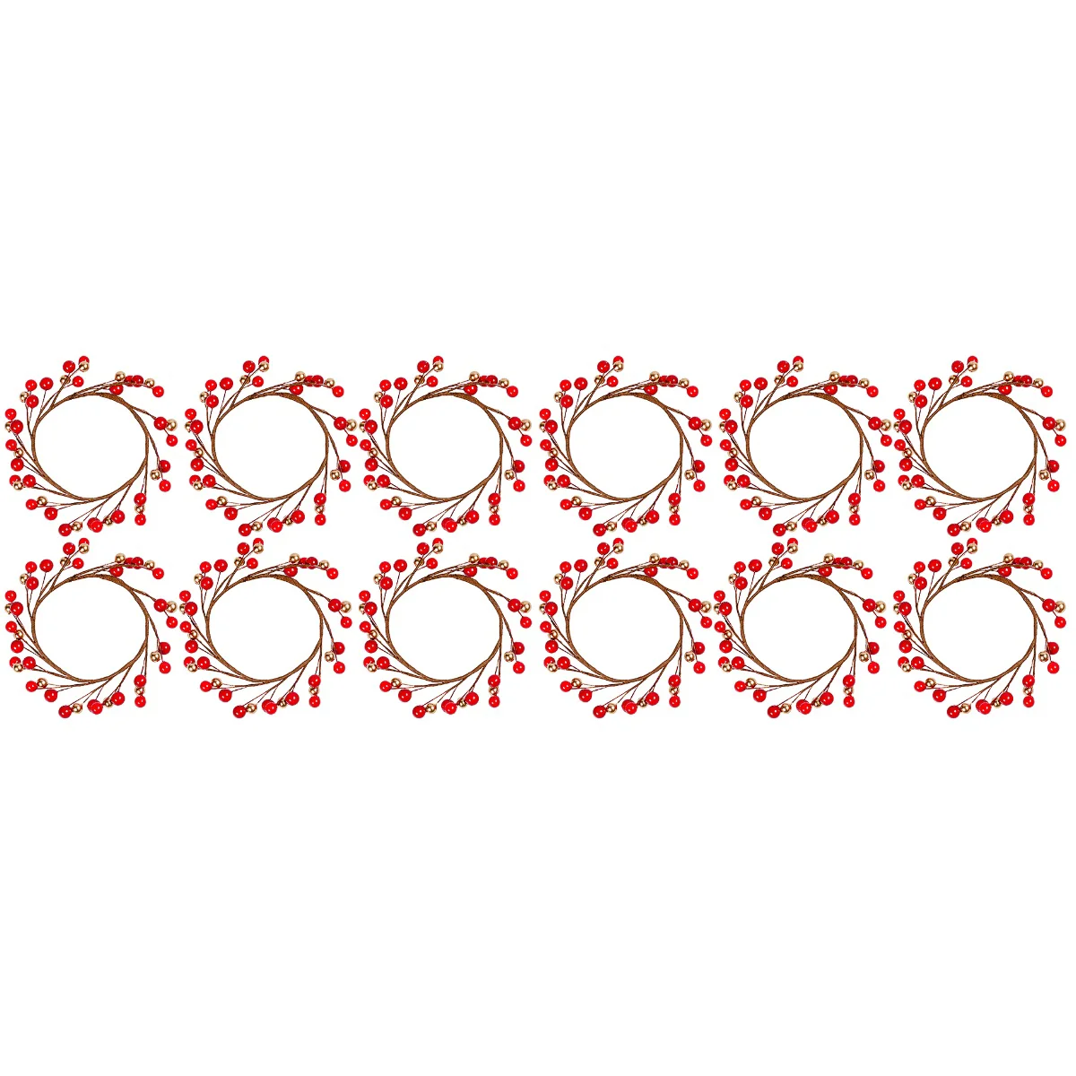 

Christmas Rings Holder Advent Wreath Ringwreaths Holiday Garland Berry Tealight Votive Mini