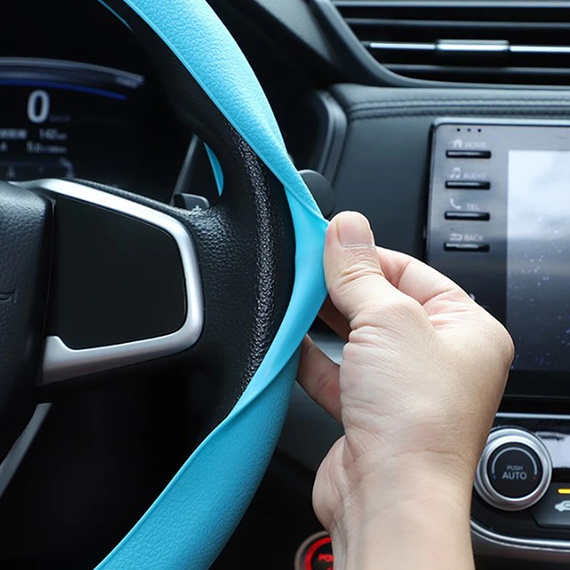 

Универсальная Силиконовая накладка на руль автомобиля, эластичная накладка на перчатки, мягкая текстурная накладка, разноцветное украшение автомобиля, аксессуары «сделай сам»