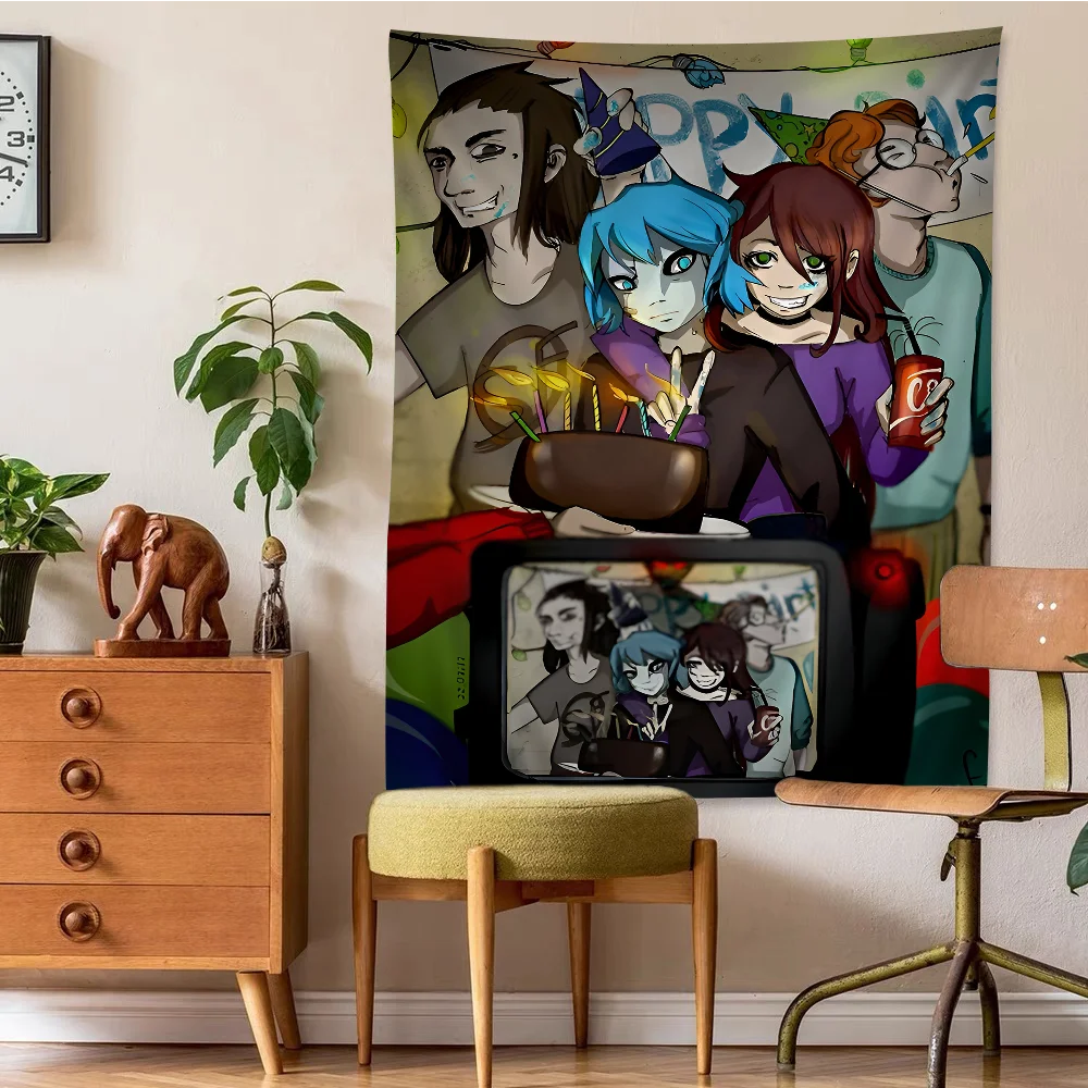 Игра Салли Лицо Красочный Гобелен Настенный Хиппи Цветок Настенные Ковры Декор