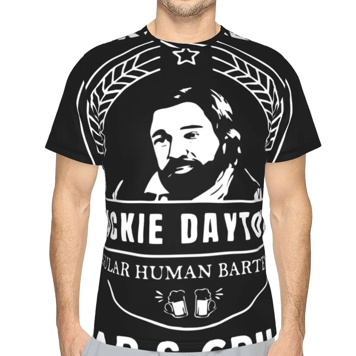 

Jackie Daytona Lucky Brew's O Neck Polyester TShirt What We Do in the Shadows Classic Thin T Shirt Man's Tops Hot Sale