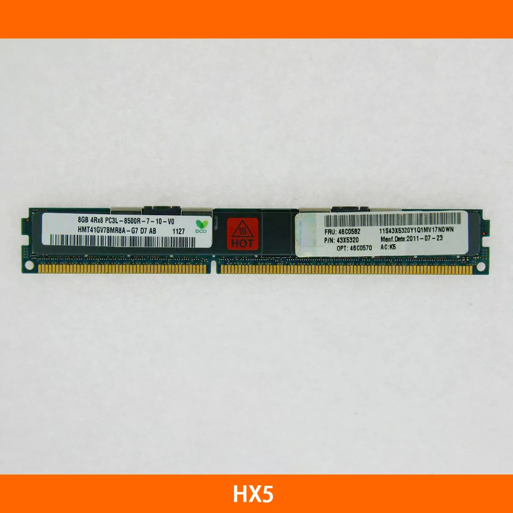 Server Memory For IBM HX5 43X5320 46C0582 8G DDR3 1066 4RX8 PC3L-8500R VLP REG Fully Tested