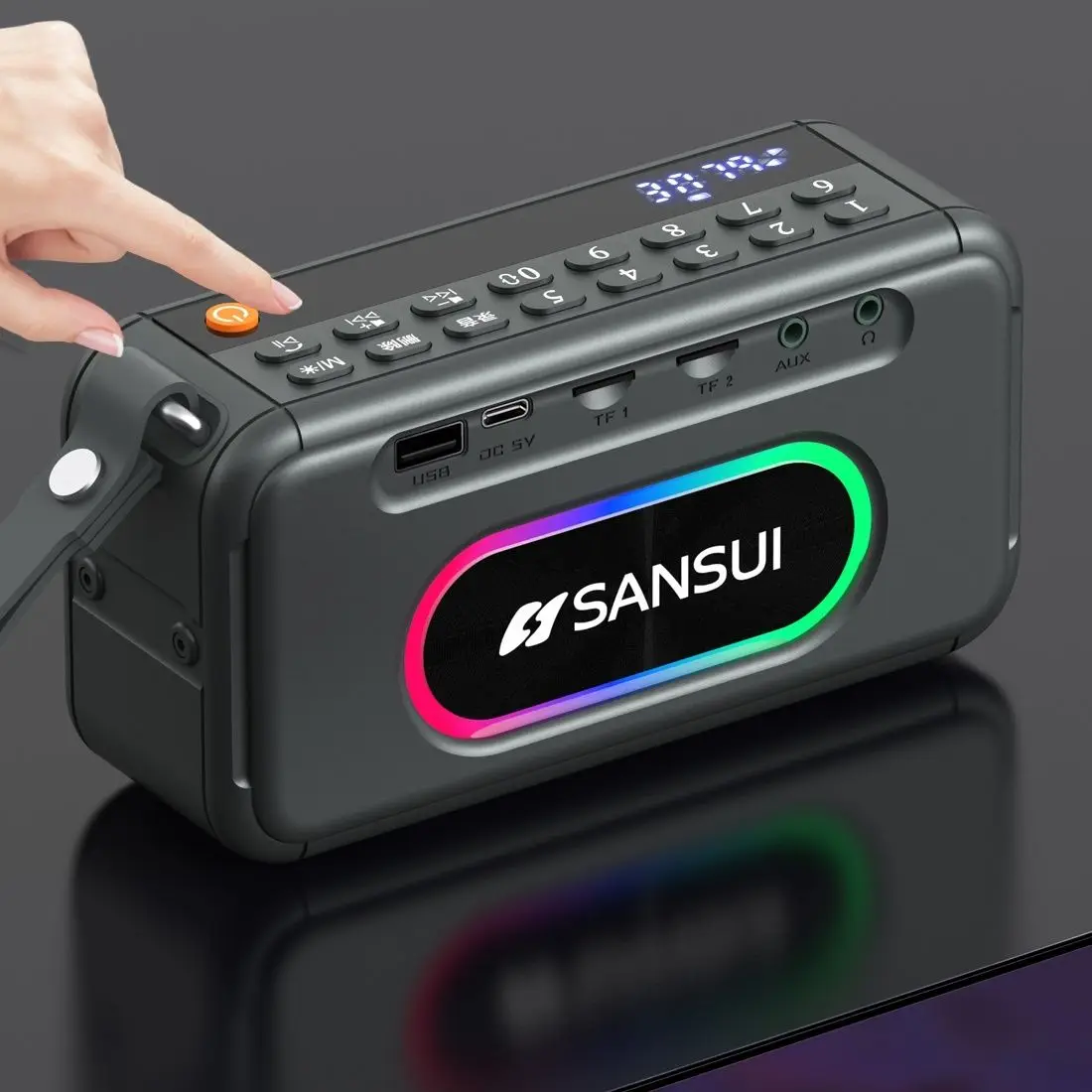 

New Sansui F30 Retro Radio Wireless Bluetooth Speaker Insert card Mini Plug in Walkman Music Player Portable Stereo Subwoofer
