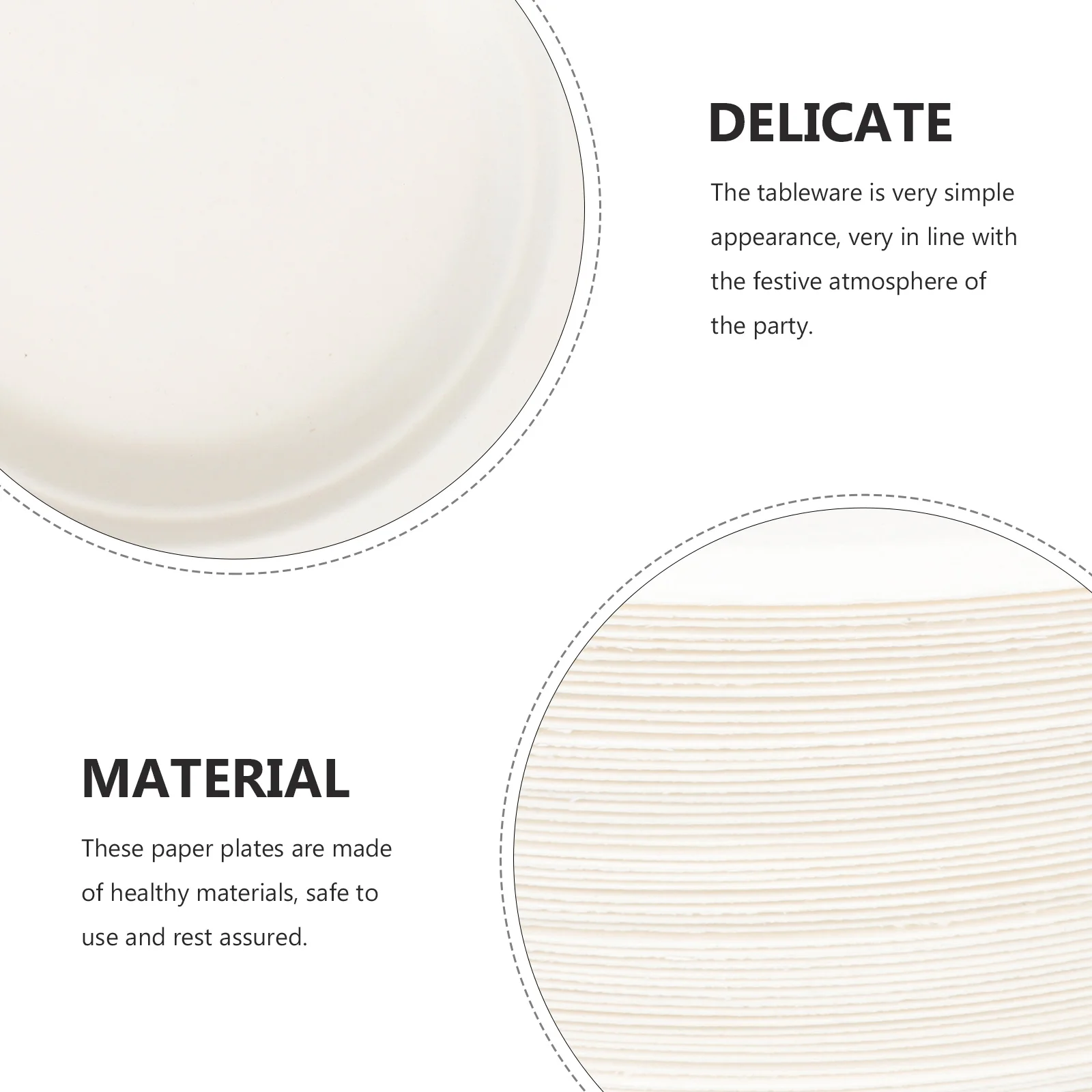 

Paper Plates Set Plate Tableware Disposable Party Dinnerware Food Cup Wedding Birthday Biodegradable Dinner Dessert Serving