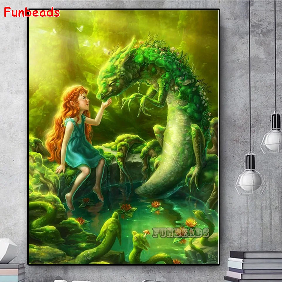 

Бриллиантовая 5D картина с изображением фонаря и монстра для рукоделия, вышивка крестиком, квадратная картина из смолы, стразы GG6641