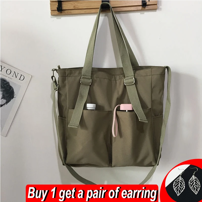 Повседневная многофункциональная сумка на плечо водонепроницаемая тканевая