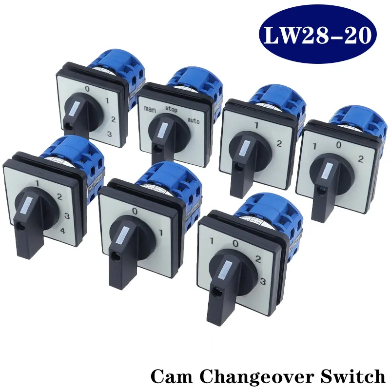 Электрический 2/3/4 позиционный 8 клеммный поворотный кулачковый переключатель 500