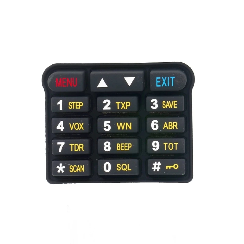 

Walkie-Talkie Keypad Silicone Keyboard Repairing for UV 9R T57 Two Way Radio Interphone Replacement Accessories
