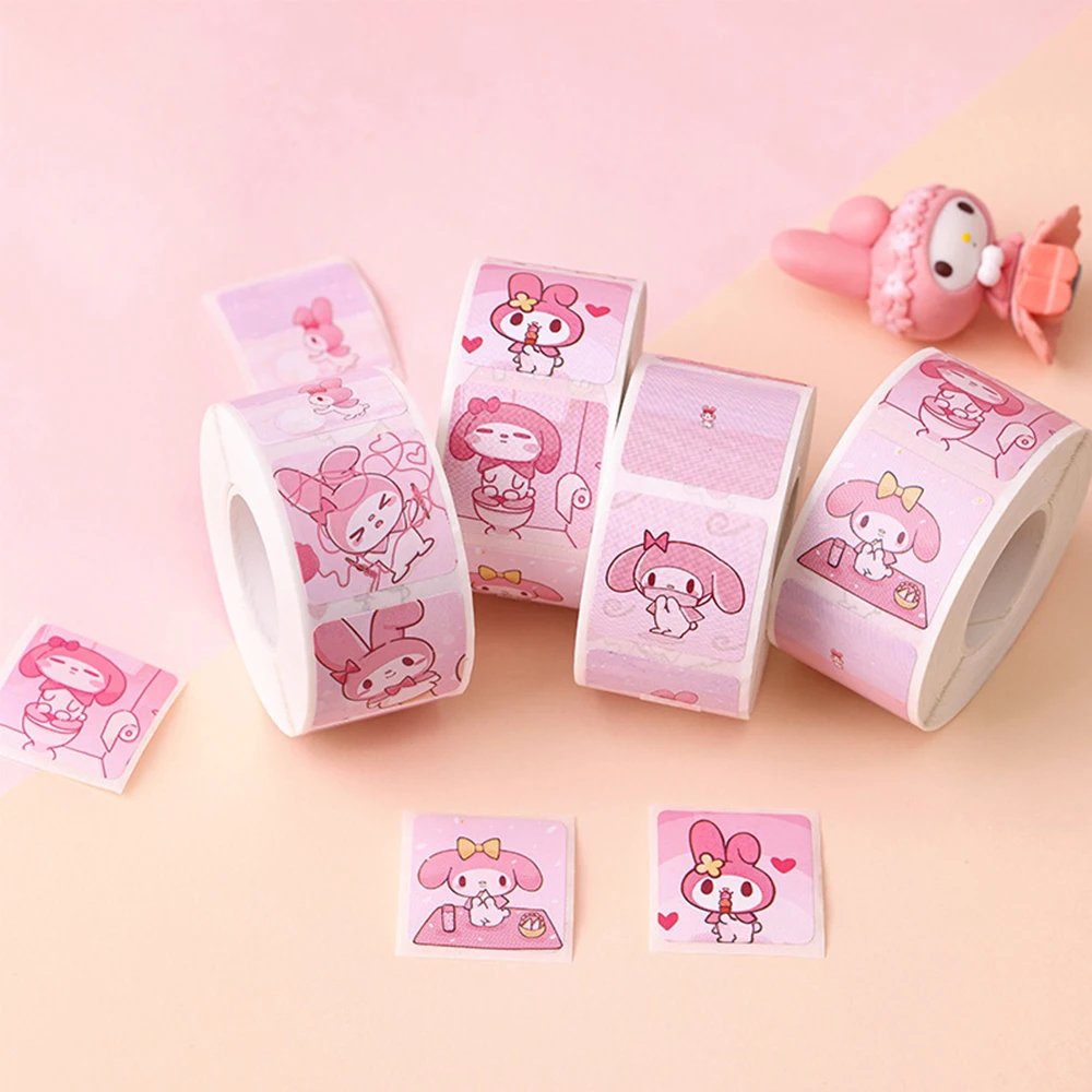 

500pcs Anime Sanrio My Melody Stickers Pink Kawaii Cartoon Decal Diary Guitar Luggage Laptop Aesthetics Sticker for Kids Girls