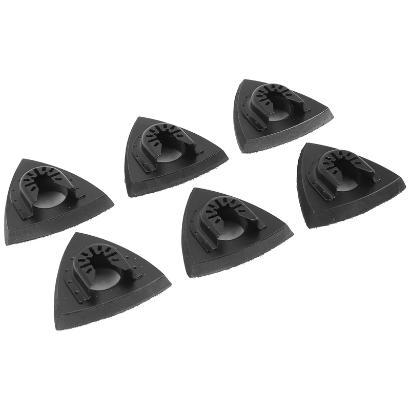 

6 Pcs 3-1/8 Inch Power Oscillating Tool Sanding Pads, 80Mm Triangle Sanding Pads Universal Quick-Release Multitool Pad
