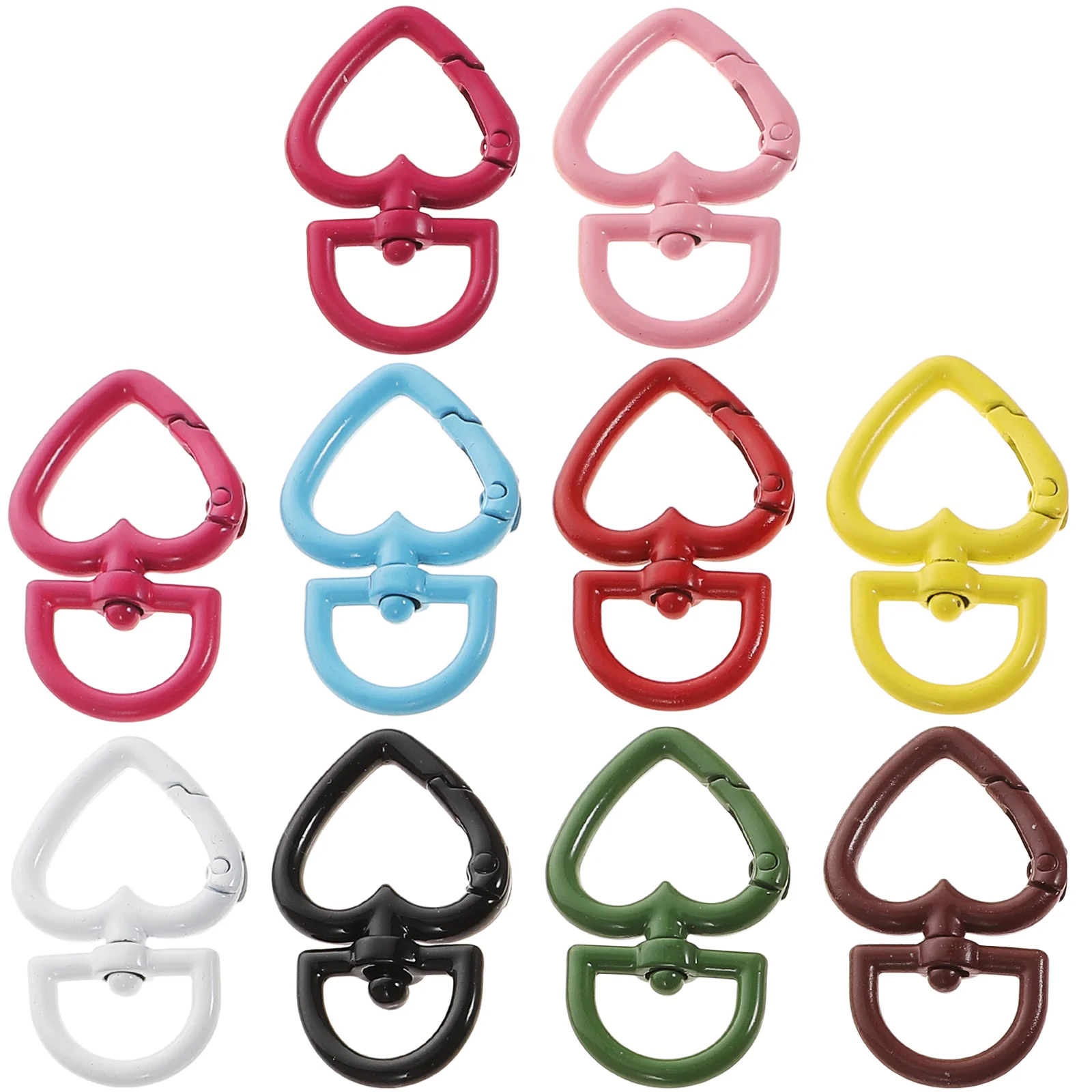 

Keychain Clasps Heart Diy Snap Clasp Swivel Lobsterclaw Hooks Hook Jewelry Clip Spring Accessories Metal Making Rings Buckle