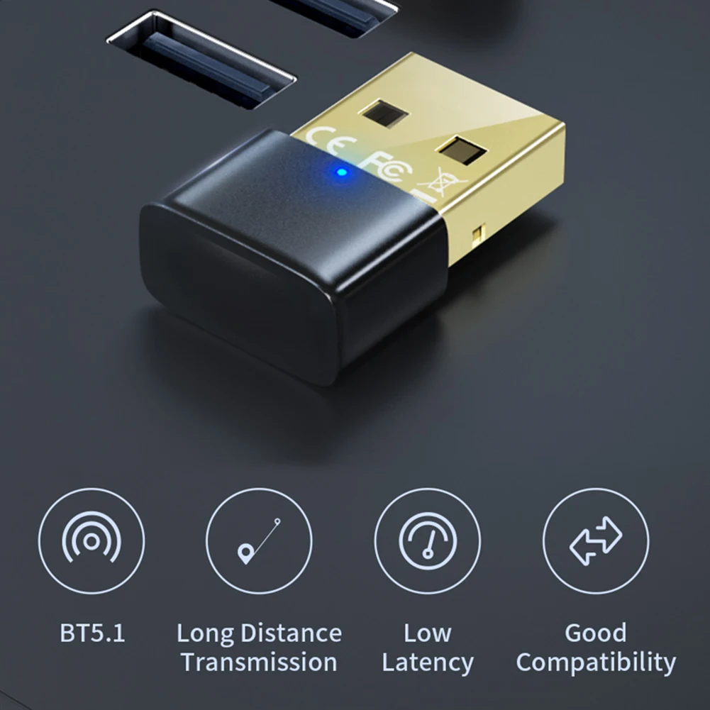 

Comfast B04 Bluetooth-compatible 5.1 Music Audio Dongle USB Wireless Adapter for Desktop Headset Keyboard Speaker