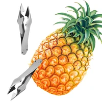 pineapple peeler stainless steel ananas pineapple corers slicers cutter strawberry huller peeler seed remover clips fruit tools