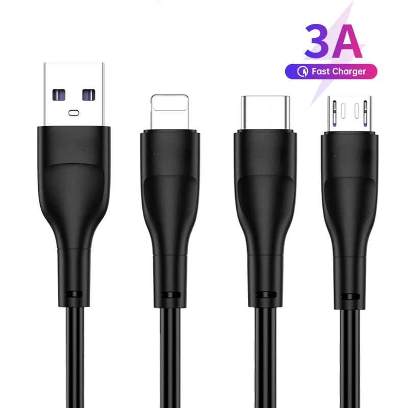 

Free Shipping For iPhone 12 11 Redmi Note 10 Pro Cord Micro Fast Charging Cable Data Wire USB Type C Cable Charger Cable