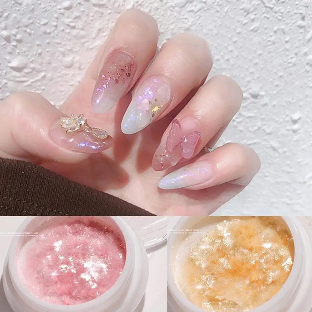 

1 Box Nail Decoration Ultra-Thin Shiny Finish Bright Color Powder Nail Art Paillette Flakes DIY Crafts Ornament Nail Supplies
